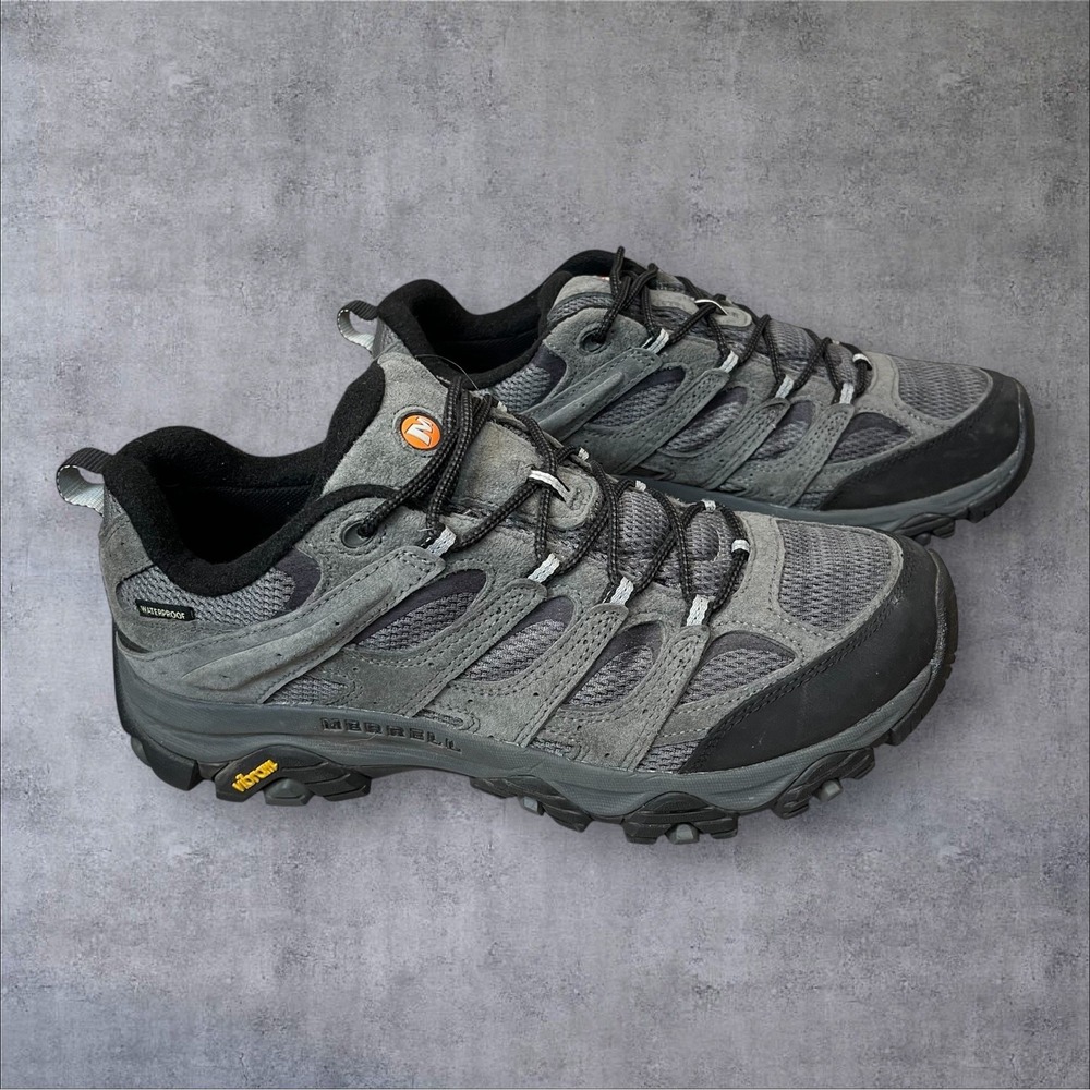 Merrell Moab 3 Low Waterproof Hiking Shoes Mens 11 Granite Gray J035855Z Vibram